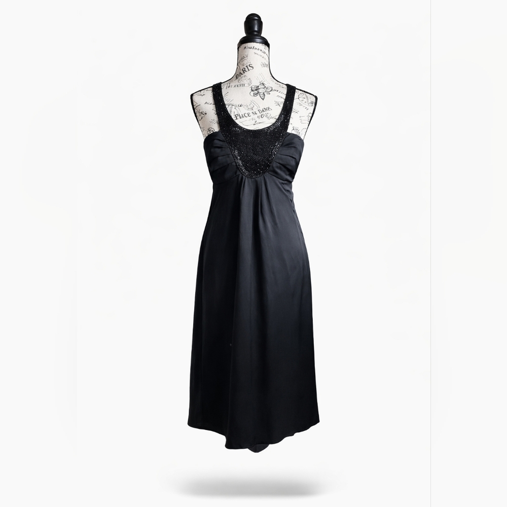 Banana Republic Black Midi Special Occasion Dress Size 8